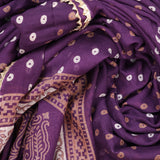 Figgy Purple Cotton Unstitched Suit Set