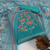 Firozi Pakistani Cotton Unstitched Suit Set