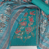 Firozi Pakistani Cotton Unstitched Suit Set