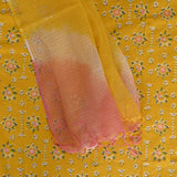 Glistening Yellow Cotton Suit Set