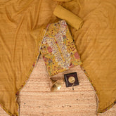 Goergeous Mustard Kalamkari Cotton Suit Set
