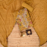 Goergeous Mustard Kalamkari Cotton Suit Set