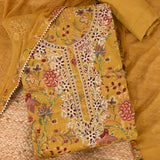 Goergeous Mustard Kalamkari Cotton Suit Set