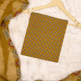 Golden Mustard Ajrakh Print Cotton Unstitched Suit Set