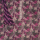 Grape Wine Floral Cotton Unstitched Suit Set