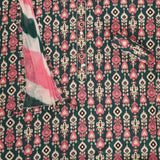 Green Ikhat Cotton Unstitched Salwar Unstitched Suit