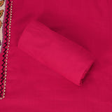 Gulabi Pink Phulkari Dupatta Cotton Unstitched Salwar Suit