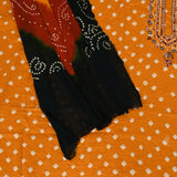 Honey Yellow Bandhani Cotton Unstitched Salwar Suit