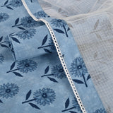 Indigo Blue Bagru Cotton Unstitched Suit Set