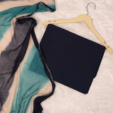 Juniper Blue Rajasthani Cotton Unstitched Suit Set