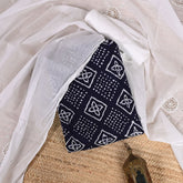 Midnight Blue Bhandej Cotton Unstitched Salwar Suit