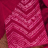 Candy Red Shibori rayon Unstitched Salwar Suit