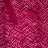 Candy Red Shibori rayon Unstitched Salwar Suit