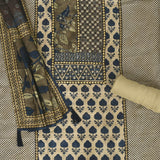 Dabu Print Silk Unstitched Suit Set