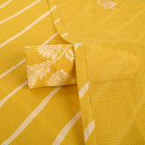 Crayola Yellow Leheriya Cotton Unstitched Suit Set