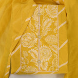 Crayola Yellow Leheriya Cotton Unstitched Suit Set