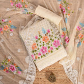 Pearl Cream 2 GeorgetteUnstitched Salwar Suit