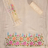 Pearl Cream 2 GeorgetteUnstitched Salwar Suit