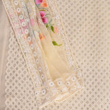 Pearl Cream 2 GeorgetteUnstitched Salwar Suit