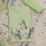 Laurel Green Kota Doriya Unstitched Suit Set