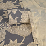 Lava Grey Floral Cotton Unstitched Suit Ste