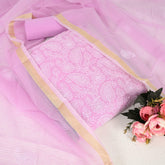 Lavender KotaDoriya Embroidered Unstitched Suit Set