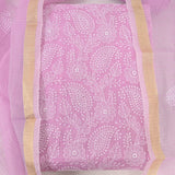 Lavender KotaDoriya Embroidered Unstitched Suit Set