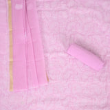 Lavender KotaDoriya Embroidered Unstitched Suit Set