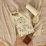 Lemon Yellow Pichwai Print Cotton Unstitched Salwar Suit