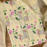 Lemon Yellow Pichwai Print Cotton Unstitched Salwar Suit