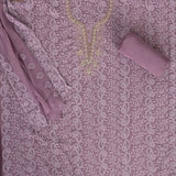 Mauve Chikankari Georgette Unstitched Salwar Suit