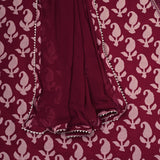 Merlot Red Silk Unstitched Salwar Unstitched Suit