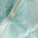 Mermaid Green Kota Doriya Unstitched Suit Set