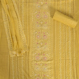 Minion Yellow Gorgette Unstitched Salwar Suit