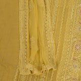 Minion Yellow Gorgette Unstitched Salwar Suit