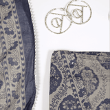 Mink Grey Ajrak Print Cotton Unstitched Suit Set