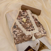 Muddy Floral Cotton Unstitched Suit Set