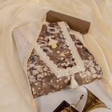Muddy Floral Cotton Unstitched Suit Set