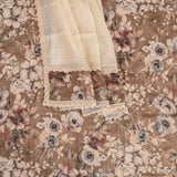 Muddy Floral Cotton Unstitched Suit Set