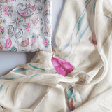 Multi Colour Embroidery Linen Unstitched Suit Set