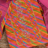 Multi Leheriya Cotton Unstitched Salwar Suit