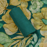 New Pine Green Chinnon Unstitched Salwar Unstitched Suit