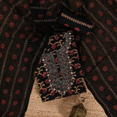 Onyx Black Bagh Print Cotton Unstitched Salwar Suit
