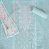 Pale Sky Doriya Unstitched Unstitched Salwar Suit