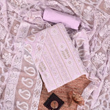 Pastel Pink Georgette Unstitched Salwar Suit