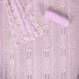 Pastel Pink Georgette Unstitched Salwar Suit