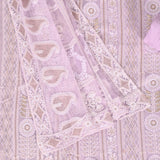 Pastel Pink Georgette Unstitched Salwar Suit