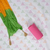 Pearl White French Knot Cotton Unstitched Suit Set