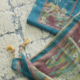 Pine Jamdani Unstitched Suit Set