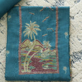 Pine Jamdani Unstitched Suit Set